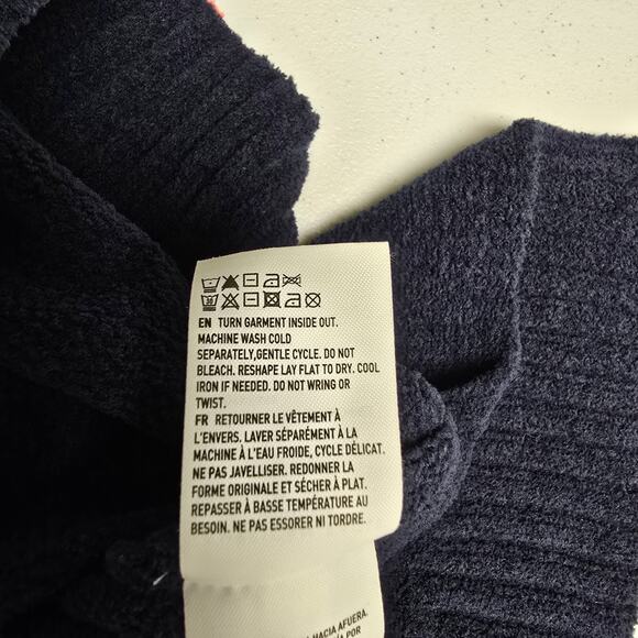 American Eagle Sweater XS/S Relaxed Navy Cream Stripe Crewneck Super Soft Womens - Picture 9 of 11
